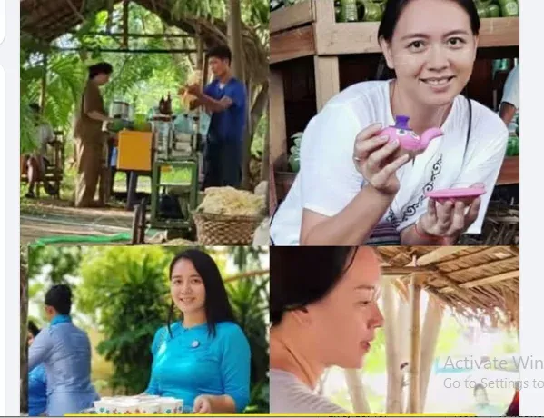 Actor Pearl Win who gave up her career as an actress and opened a small shop selling cold and fried food