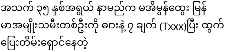 Mai Mon Htwe (Txxx) arrests a defendant who is on the loose