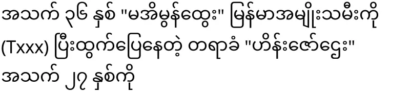 Mai Mon Htwe (Txxx) arrests a defendant who is on the loose