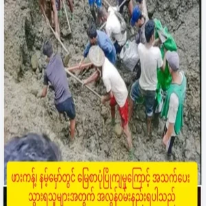 frog Those who lost their lives due to landslides in Nam Mago